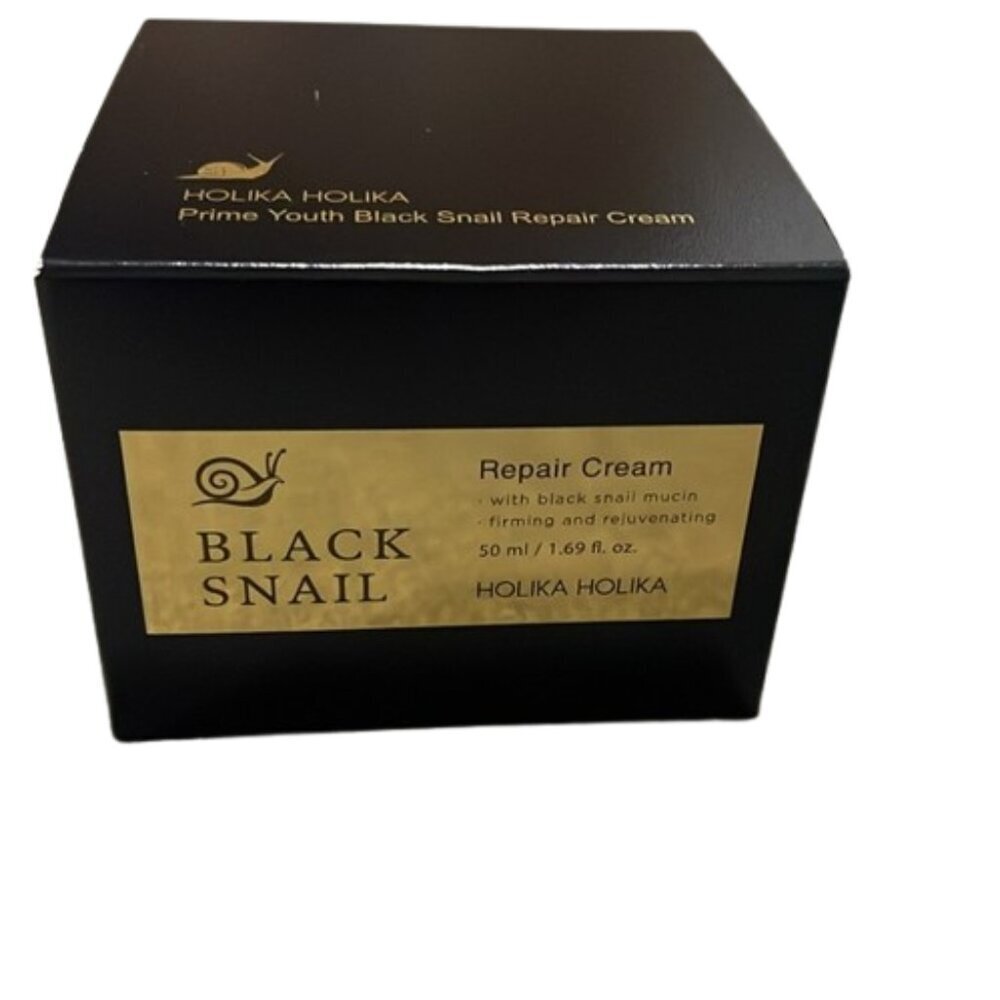 New in Box Holika Black Snail Repair Cream 1.69 fl. oz
